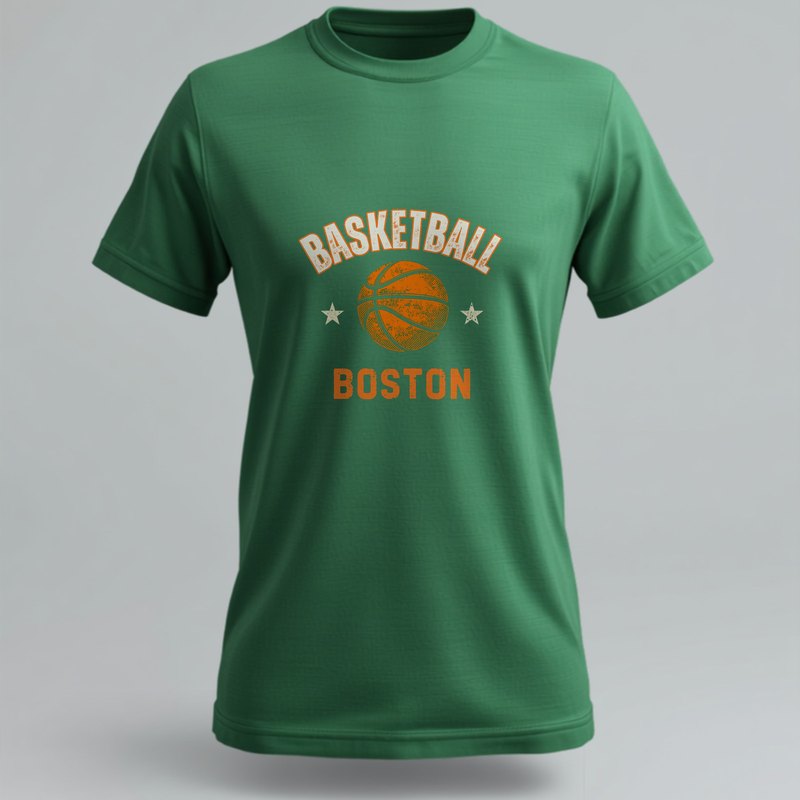 Boston basketball t-shirt in green and gold