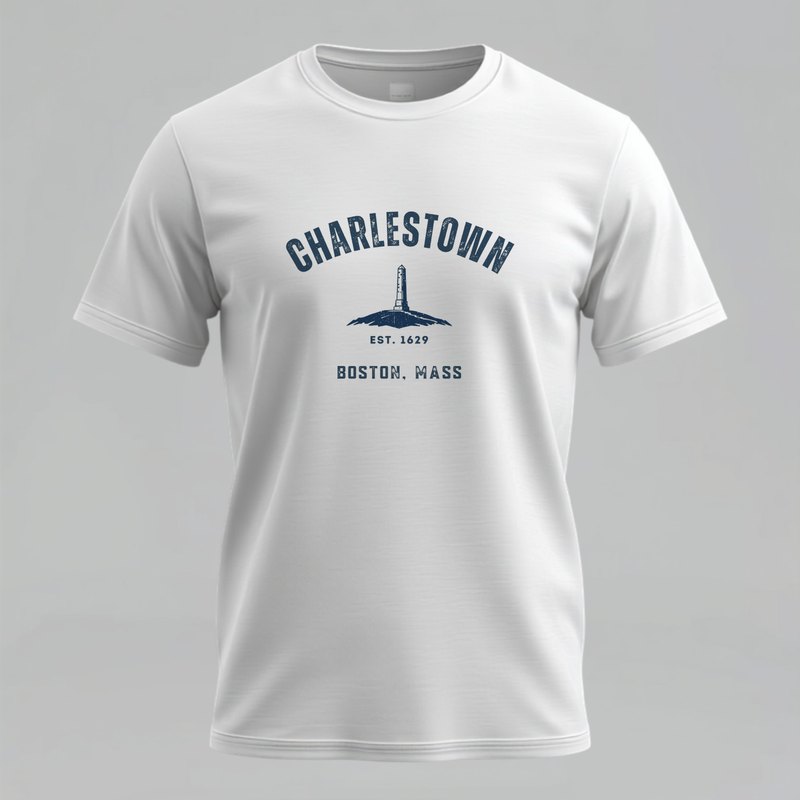 Charlestown Bunker Hill monument varsity t-shirt Boston