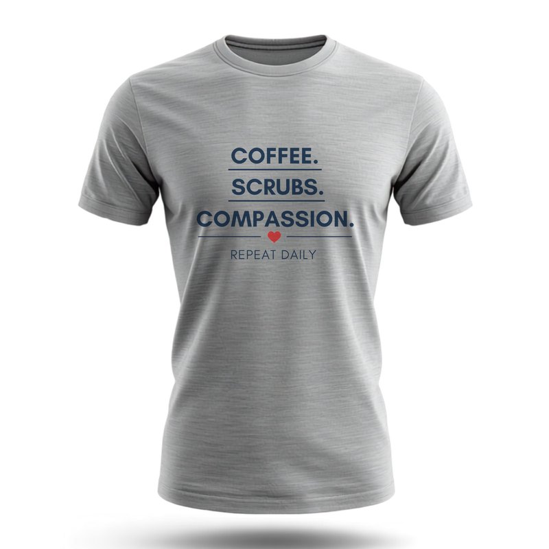 Coffee Scrubs Compassion nurse t-shirt