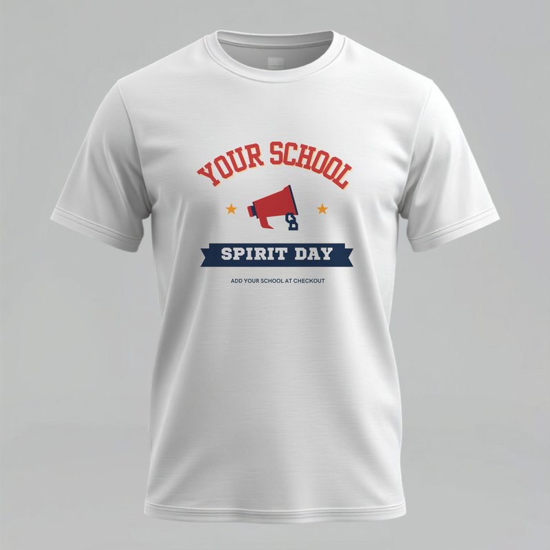 Custom school spirit t-shirt with your school name