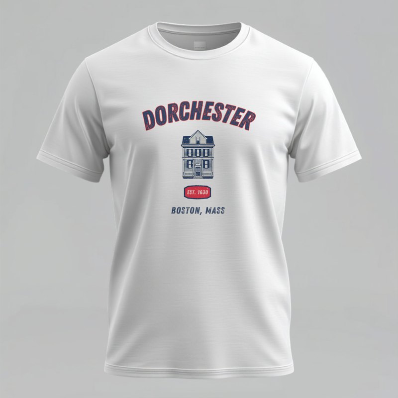 Dorchester triple-decker varsity t-shirt Boston