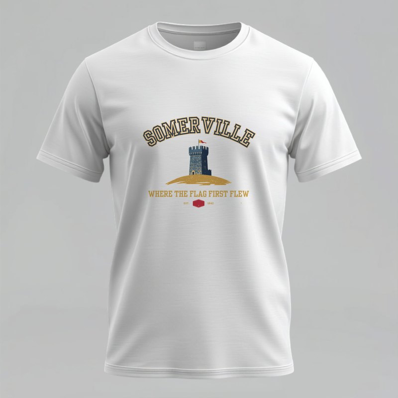 Somerville varsity t-shirt with Prospect Hill tower
